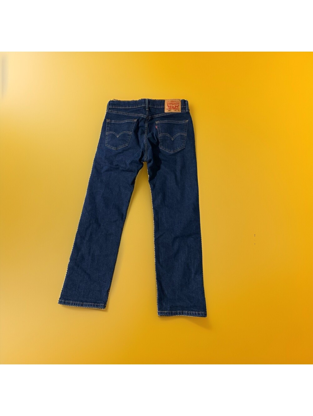 Levis 505 Men’s 34X30 5 Pocket Dark Straight Leg Regular Fit Red Tab Denim Jeans